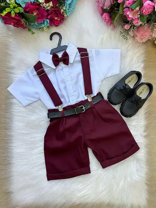 Conjunto social shorts ravi marsala