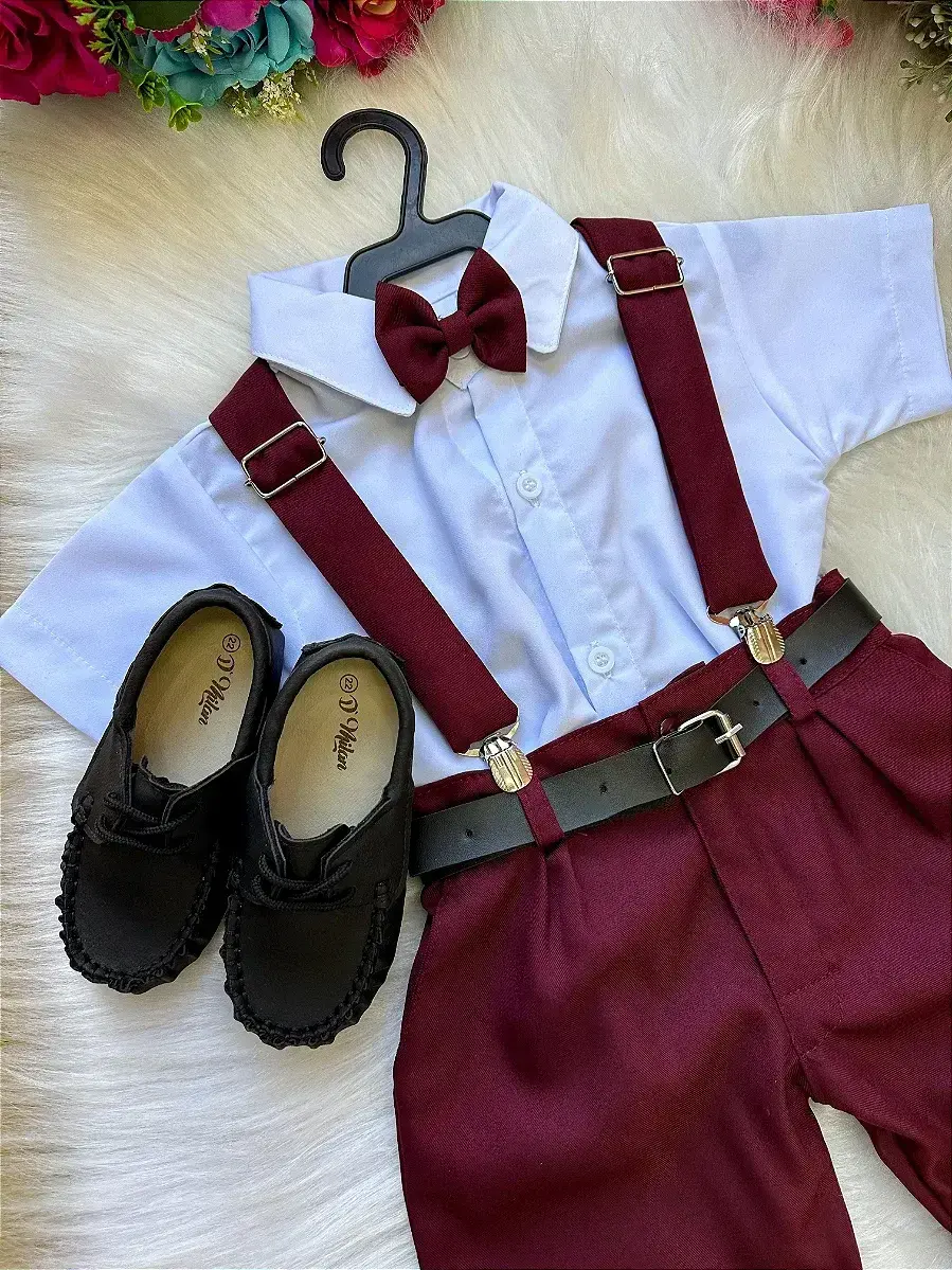 Conjunto social shorts ravi marsala, foto 2
