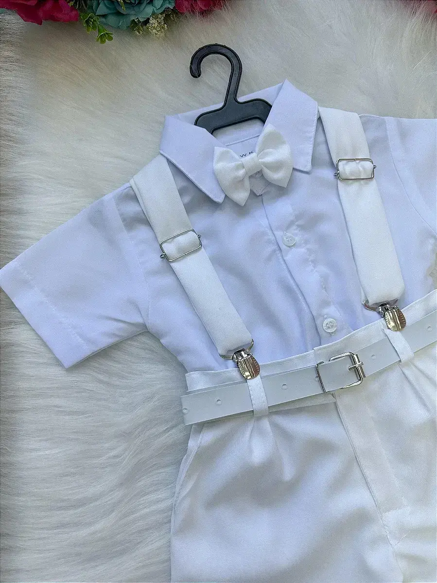 Conjunto social shorts ravi branco, foto 2