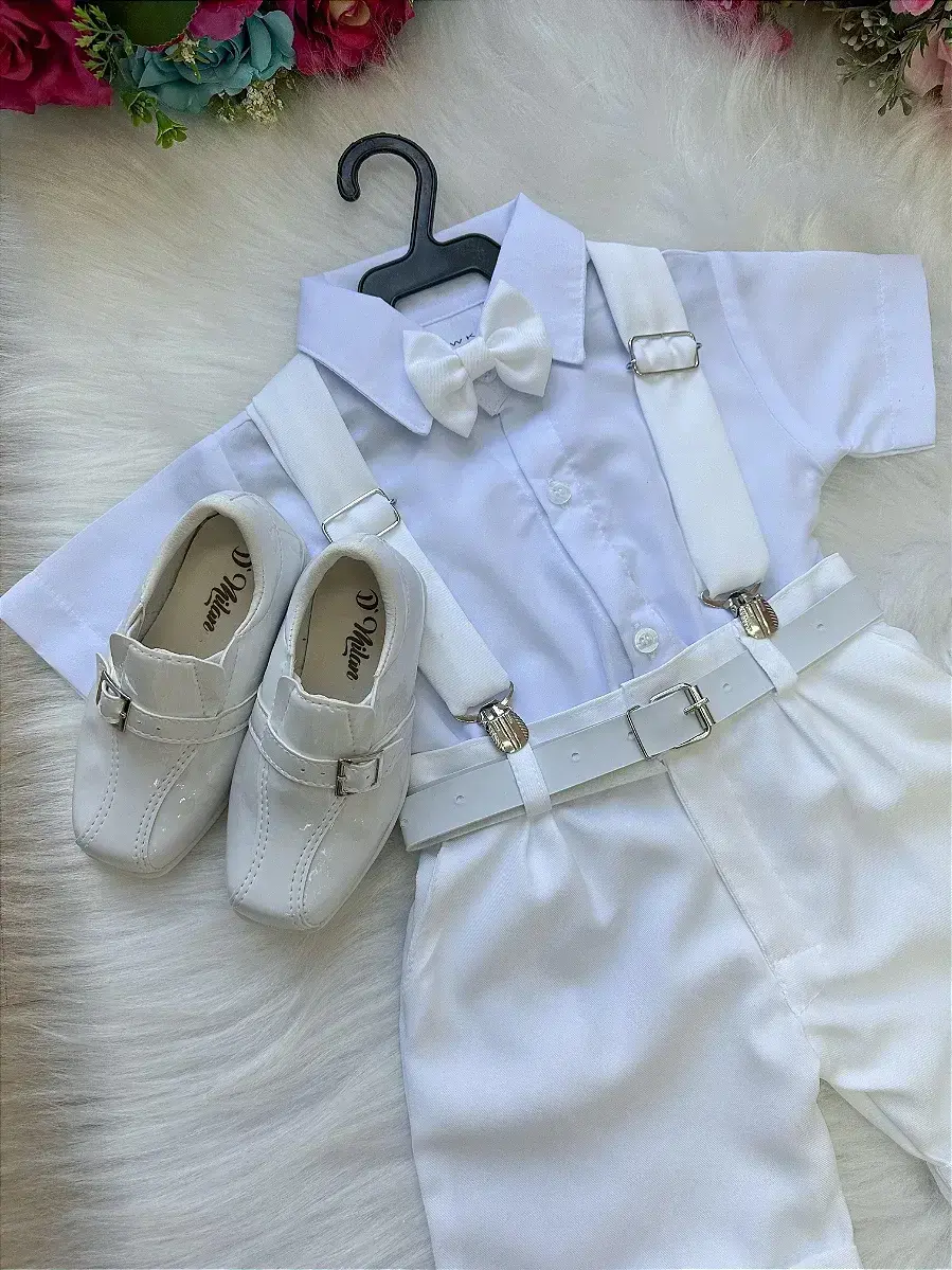 Conjunto social shorts ravi branco, foto 4