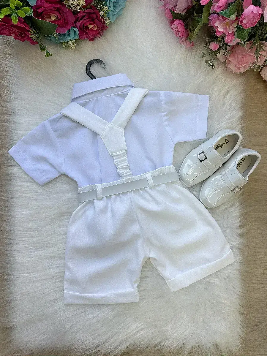 Conjunto social shorts ravi branco, foto 7