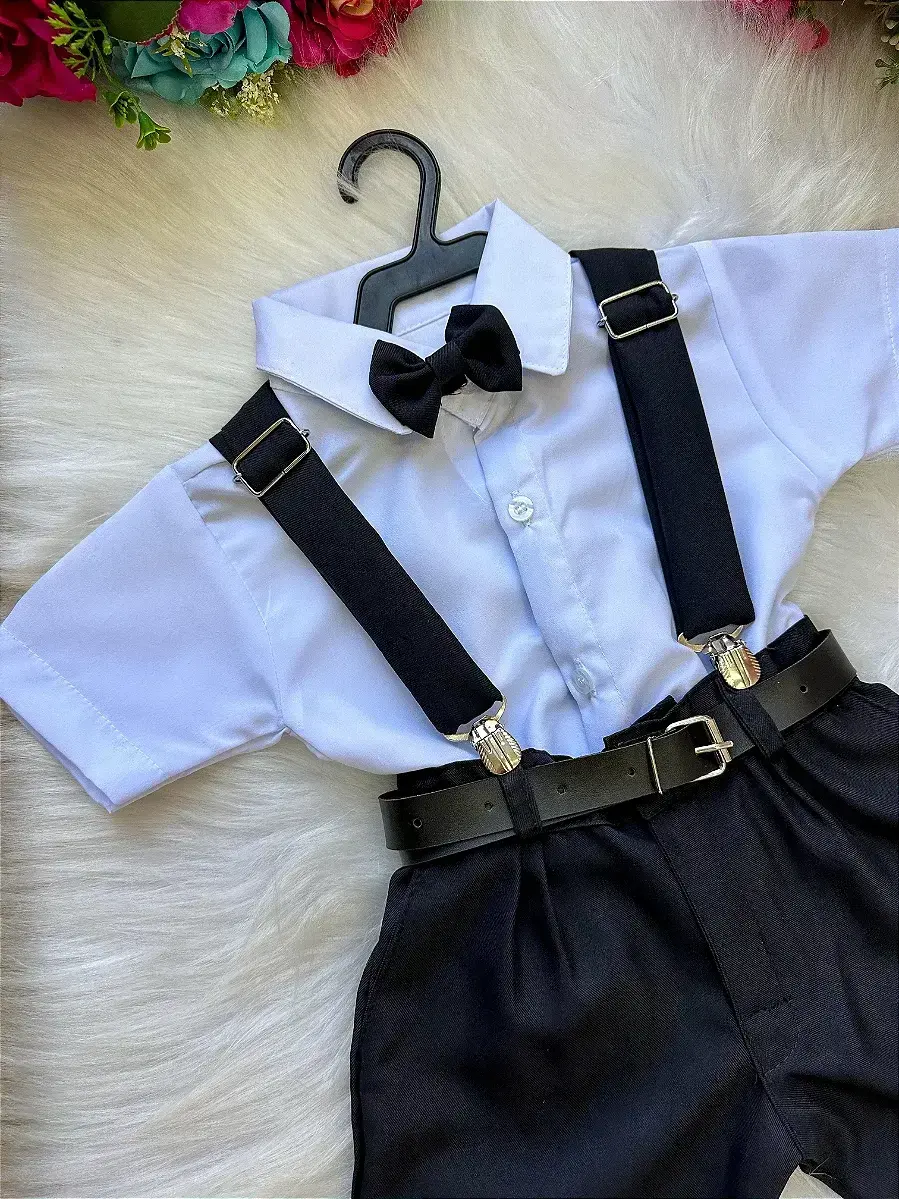 Conjunto social shorts ravi preto, foto 3