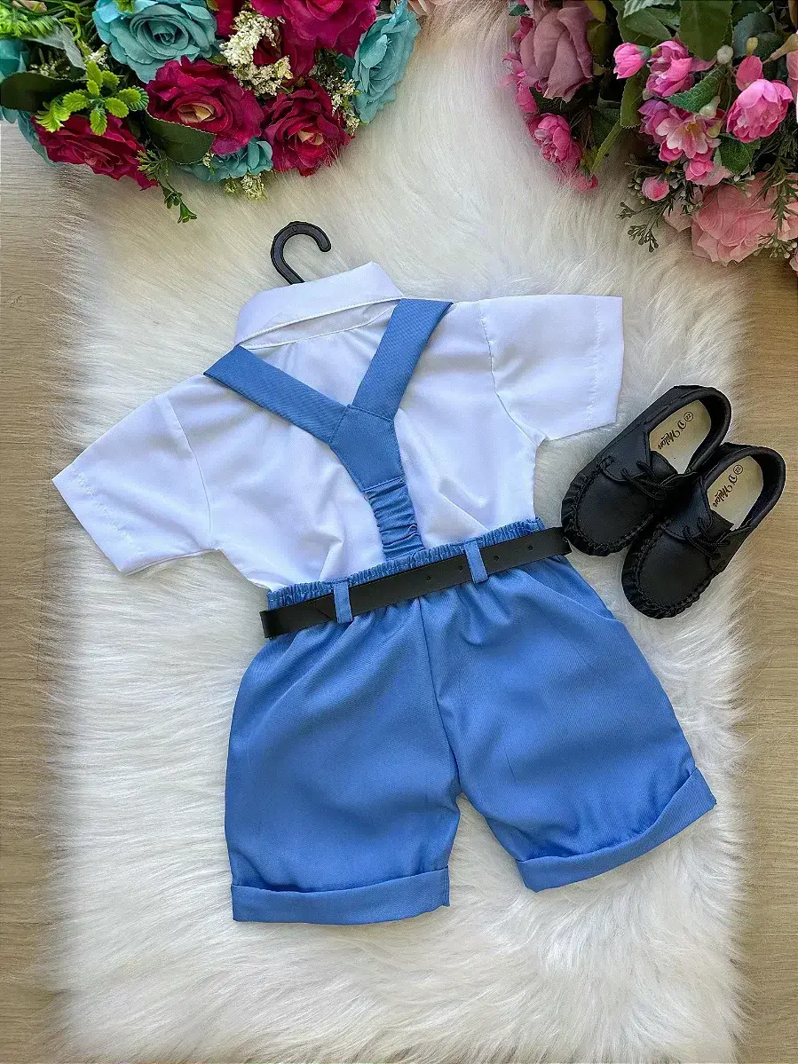 Conjunto social shorts ravi azul serenity, foto 7