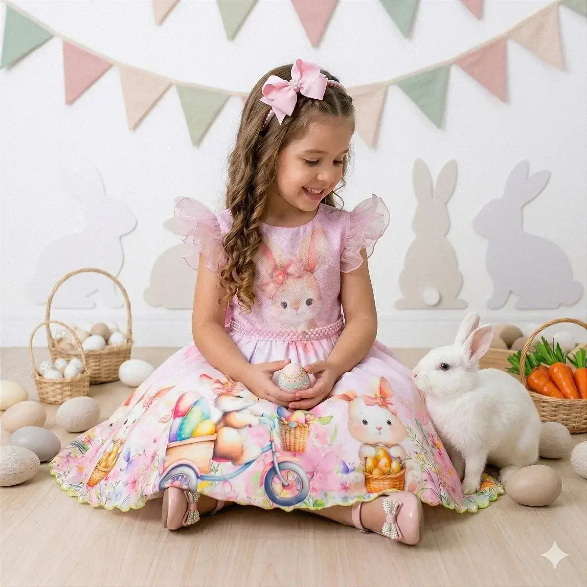 Vestido coelhinho rosa, foto 2