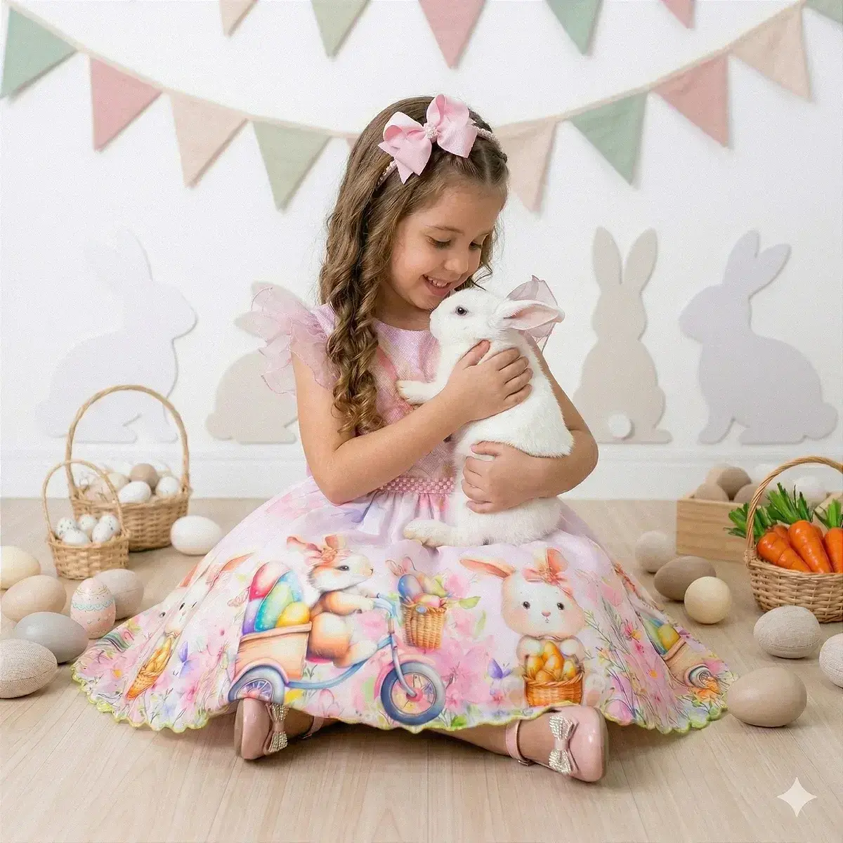 Vestido coelhinho rosa, foto 3
