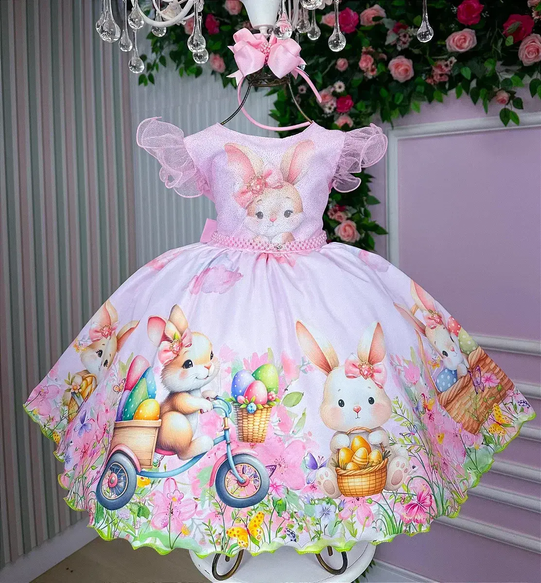 Vestido coelhinho rosa, foto 5