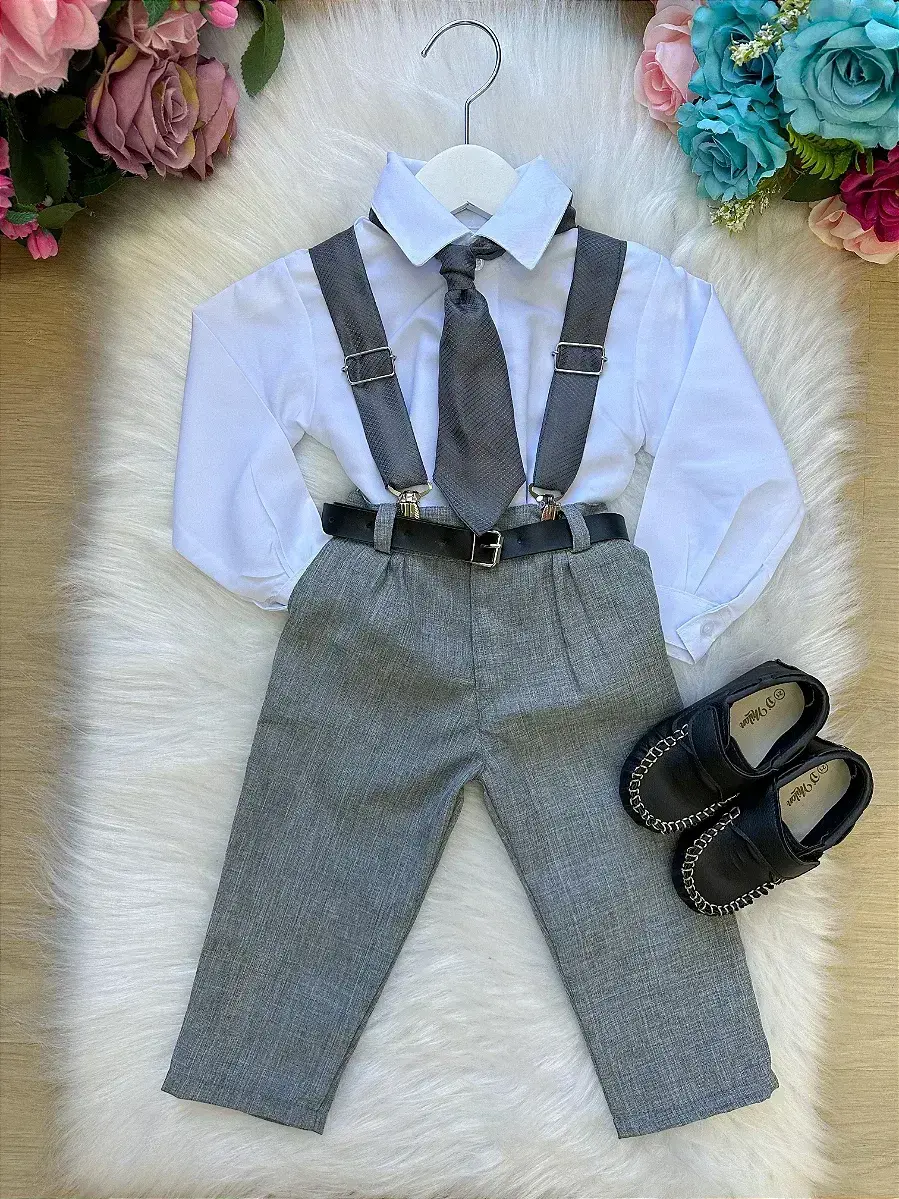 Conjunto rafael suspensorio cinza