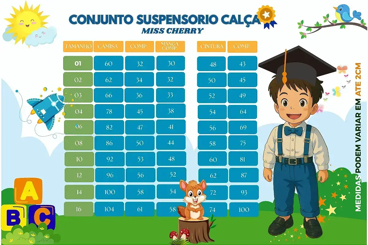 Guia de tamanhos