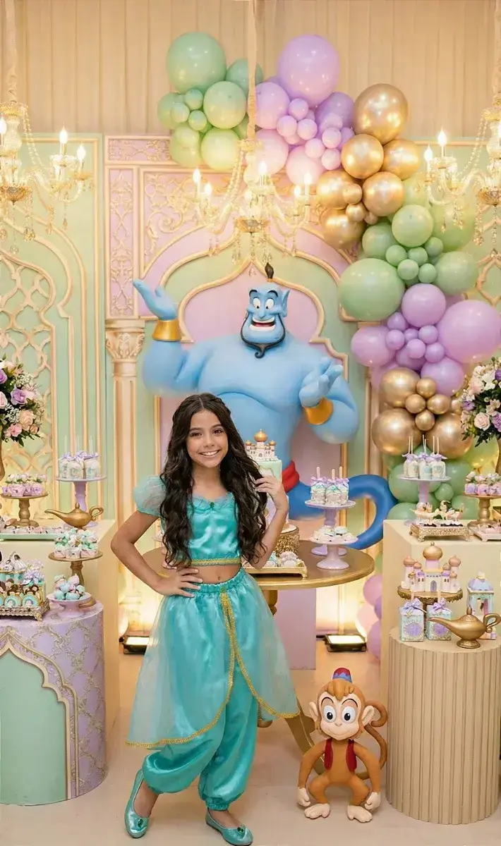 Fantasia princesa jasmine verde tiffany, foto 2