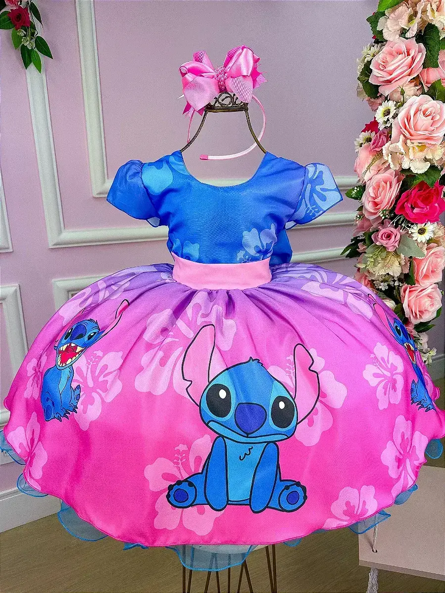 Vestido festa Lilo e Stitch