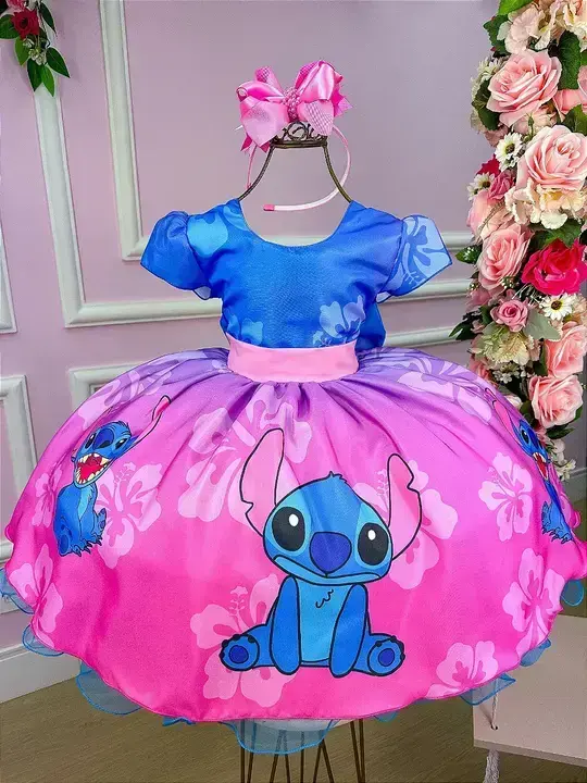 Vestido festa Lilo e Stitch
