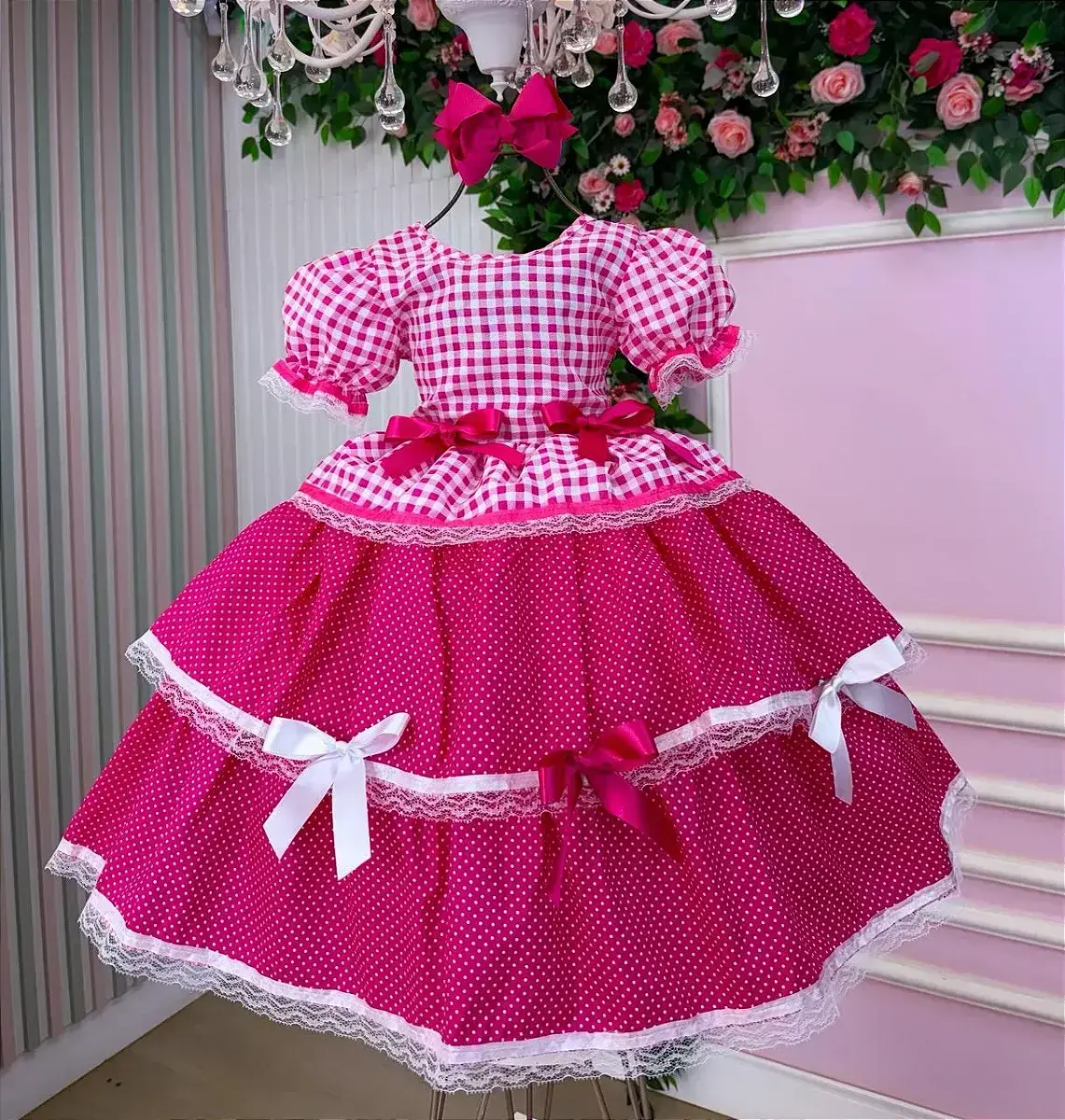 Vestido junino festa stefanny pink, foto 3