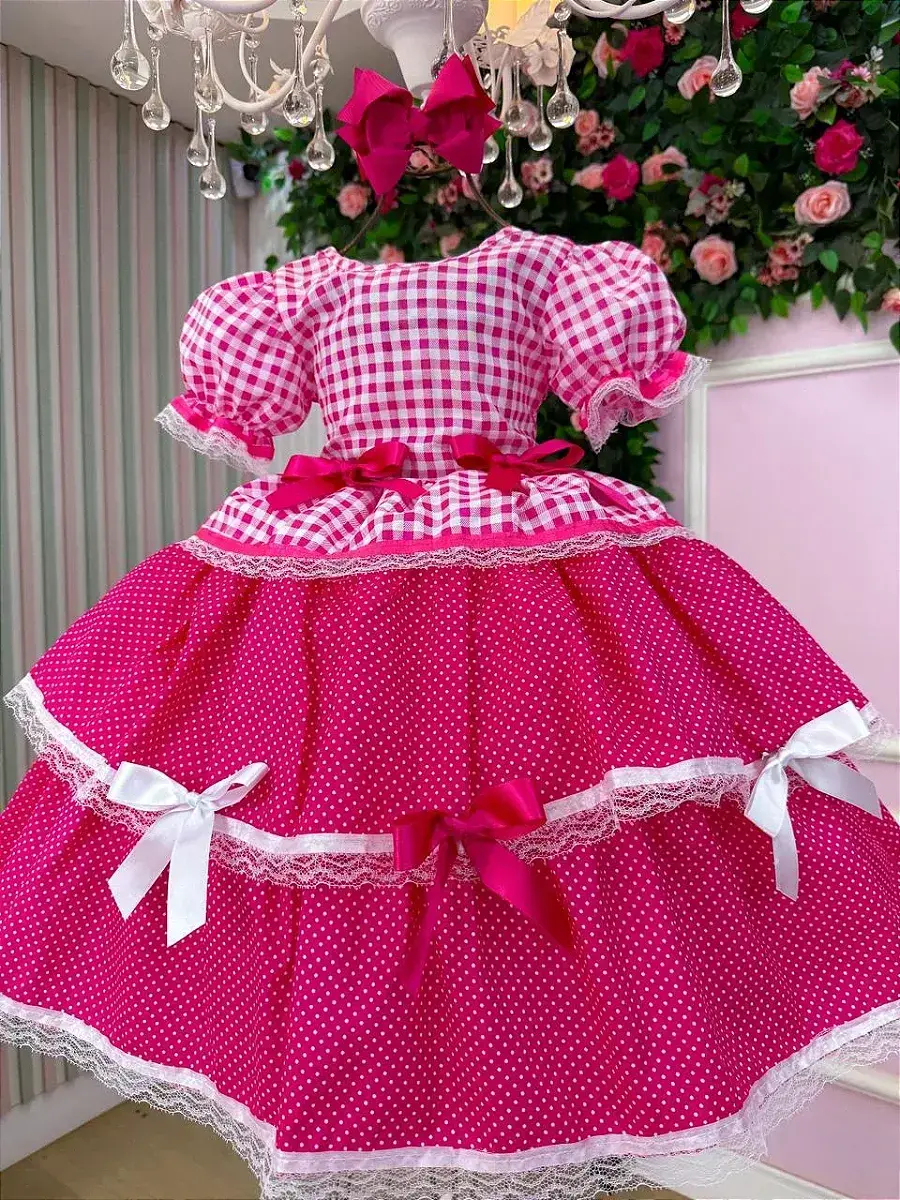 Vestido junino festa stefanny pink, foto 5