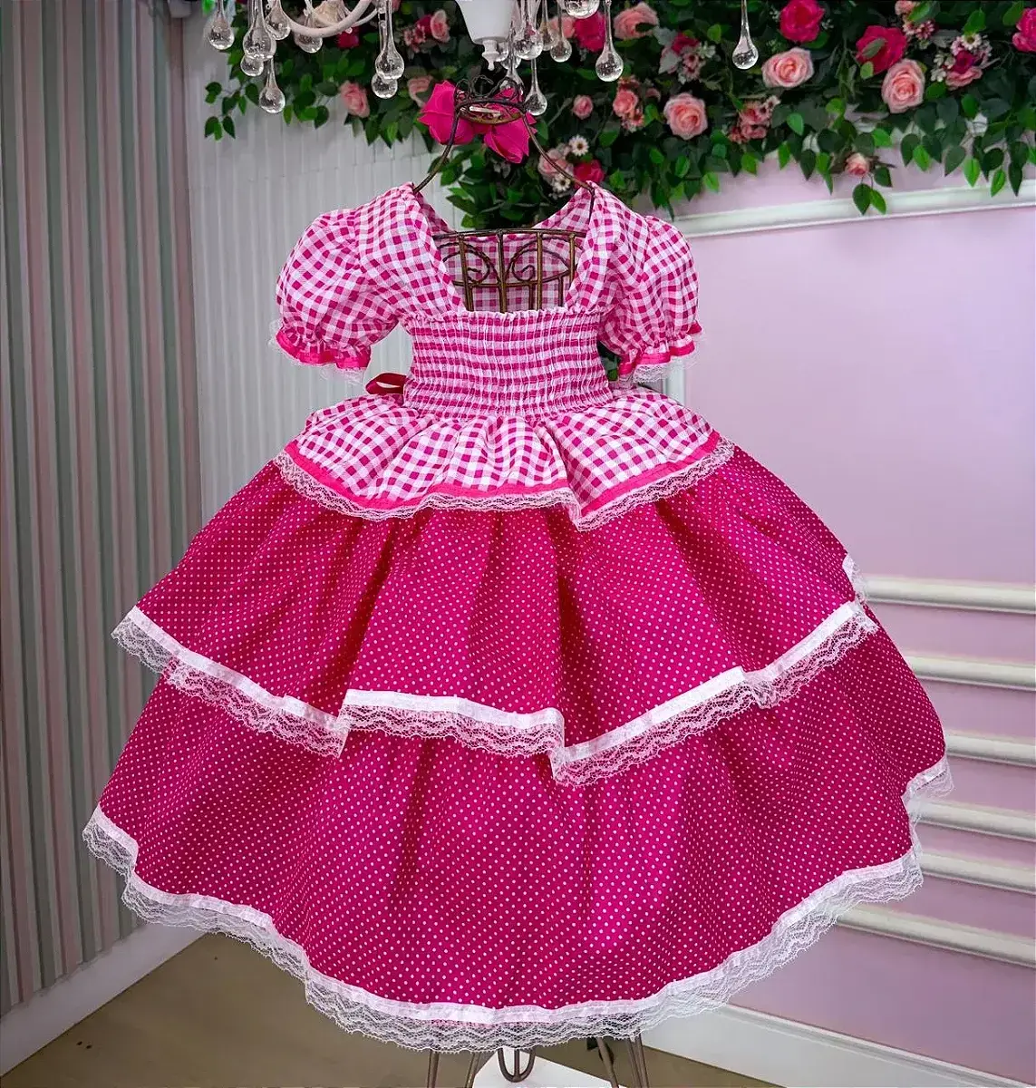 Vestido junino festa stefanny pink, foto 6