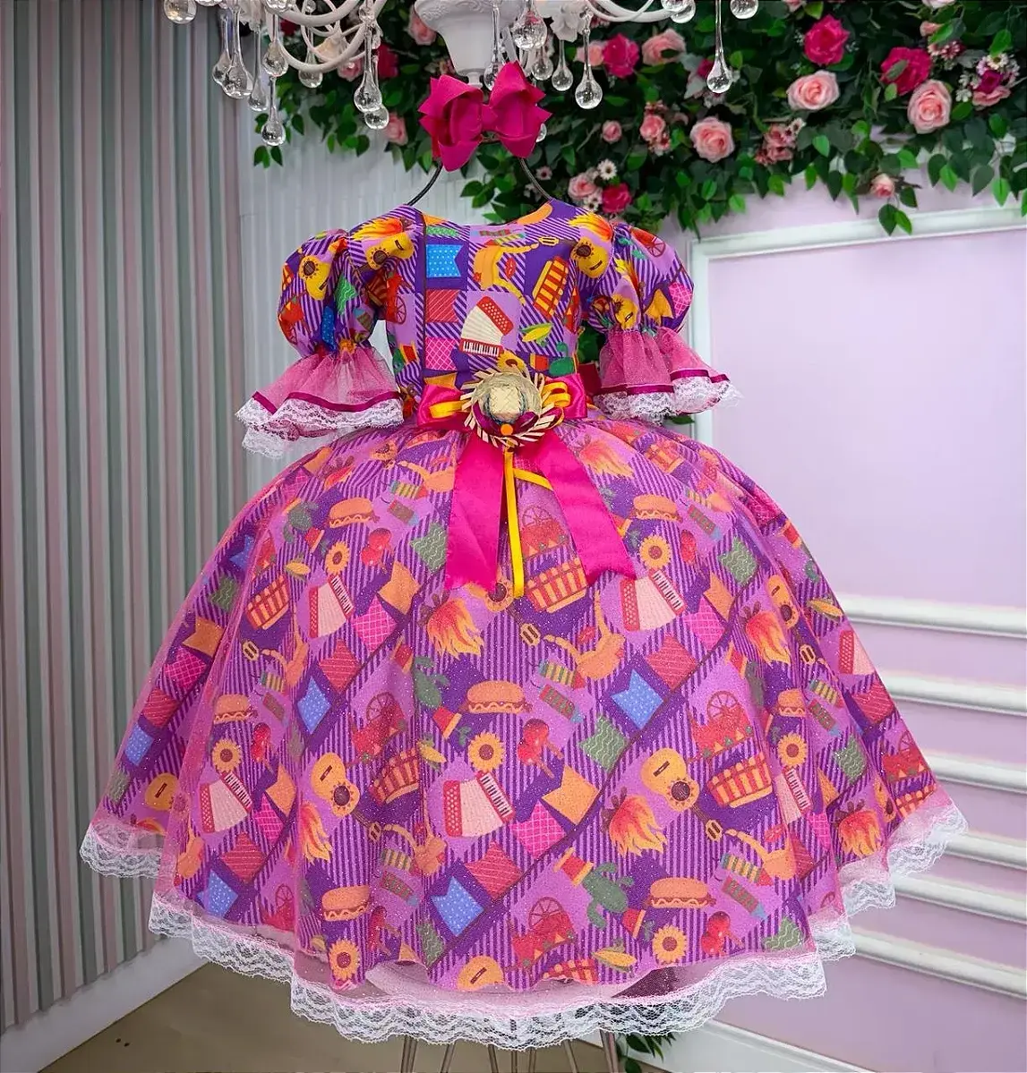 Vestido junino festa luz da fogueira, foto 3