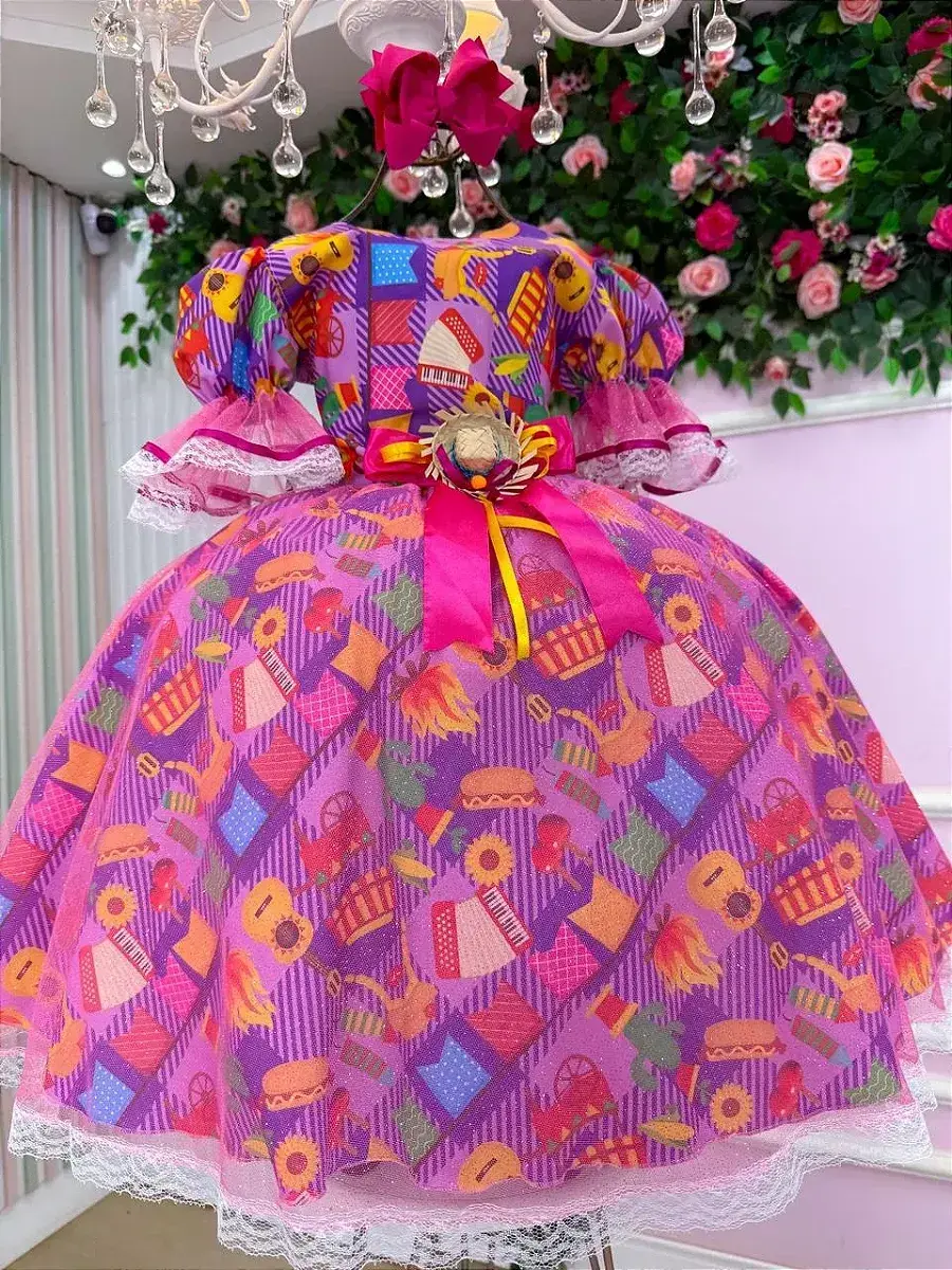 Vestido junino festa luz da fogueira, foto 4