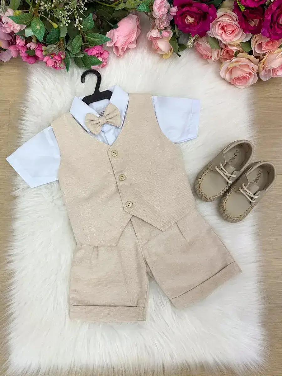 Conjunto social leandro colete linho, foto 4