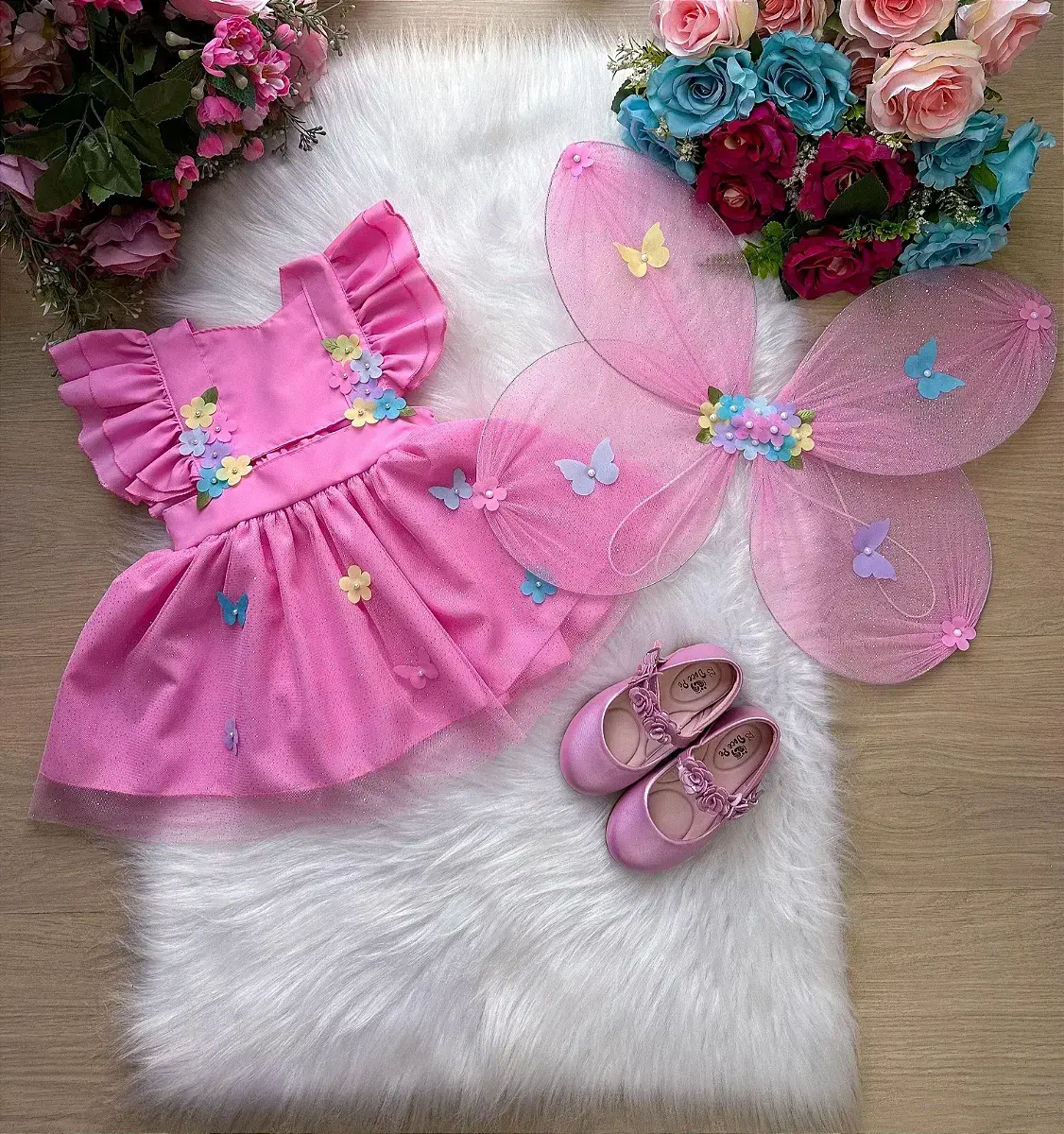 Vestido jardim encantado rosa, foto 5