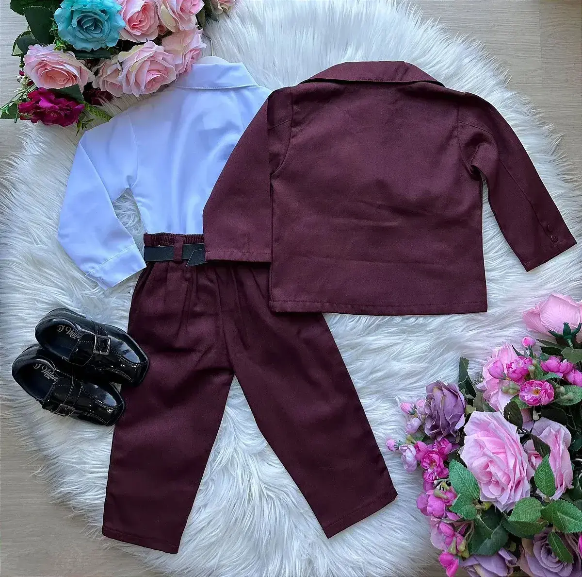 Conjunto social gabriel terno blaizer marsala, foto 4