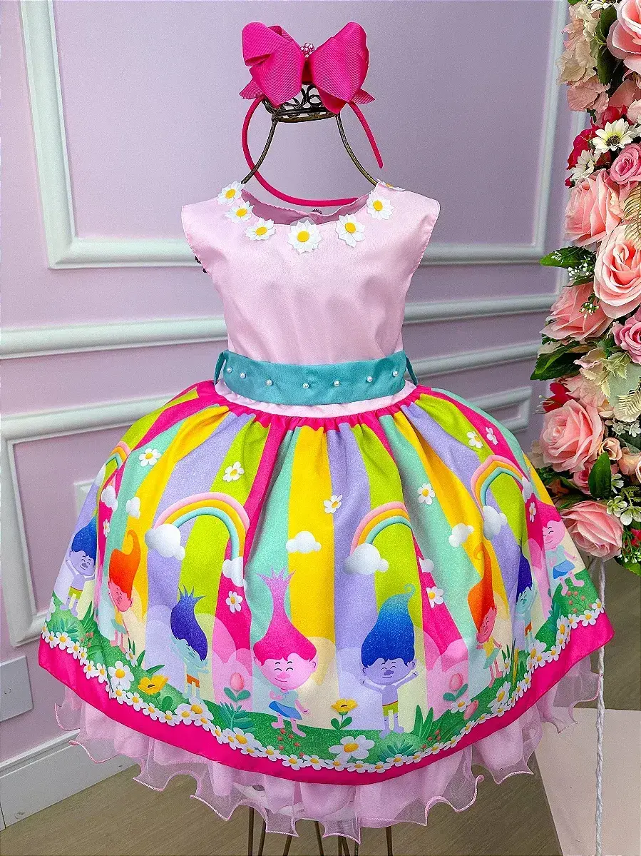 Vestido festa trolls, foto 3