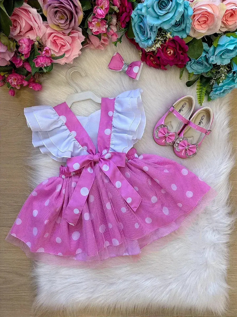 Vestido galinha pintadinha rosa, foto 4