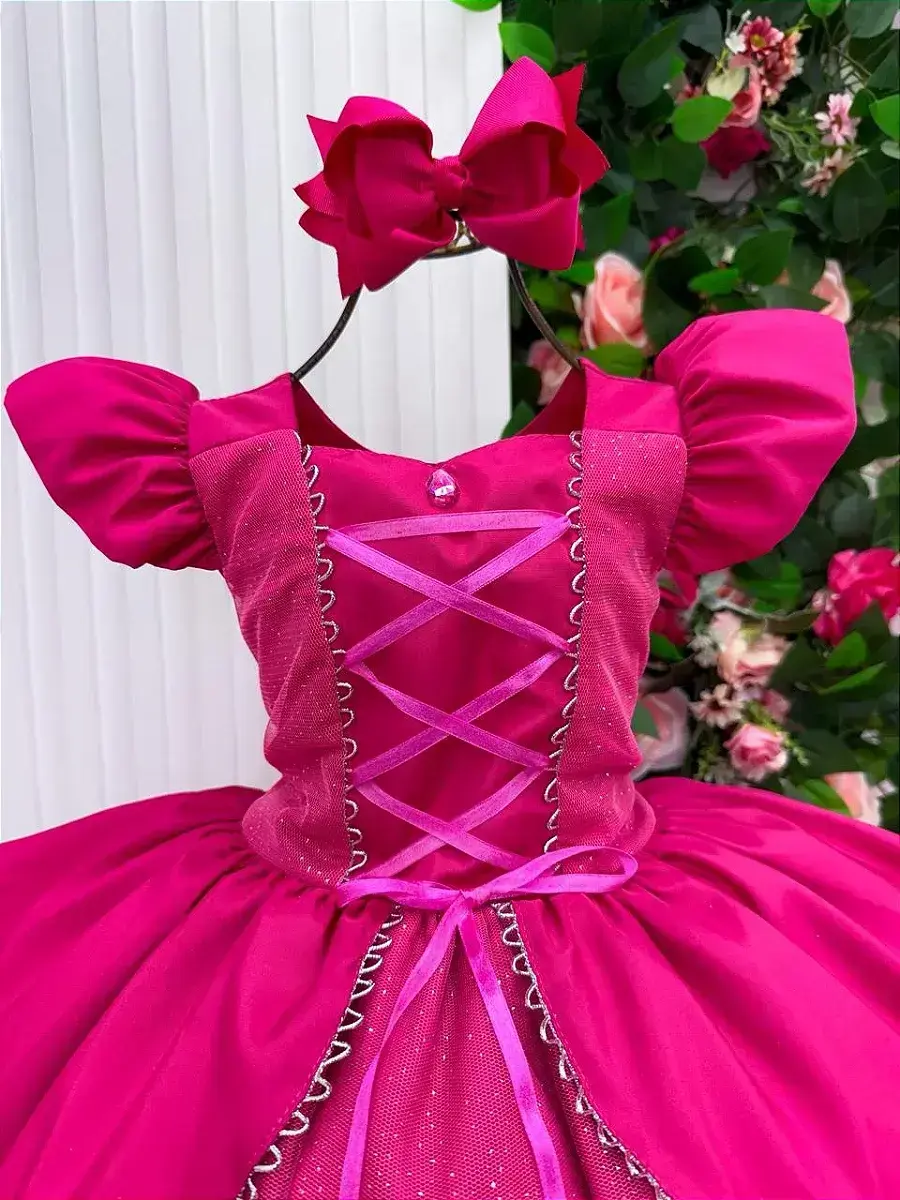Fantasia vestido longo princesa pink, foto 6