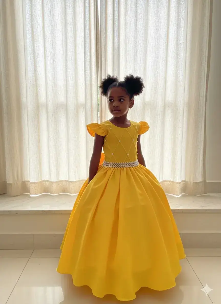Vestido ariane longo amarelo gema