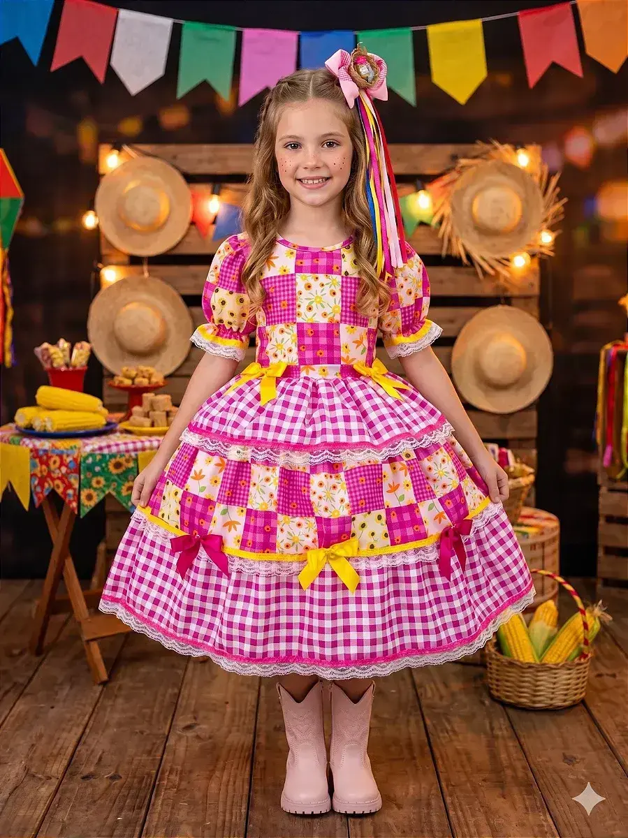Vestido junino festa milena