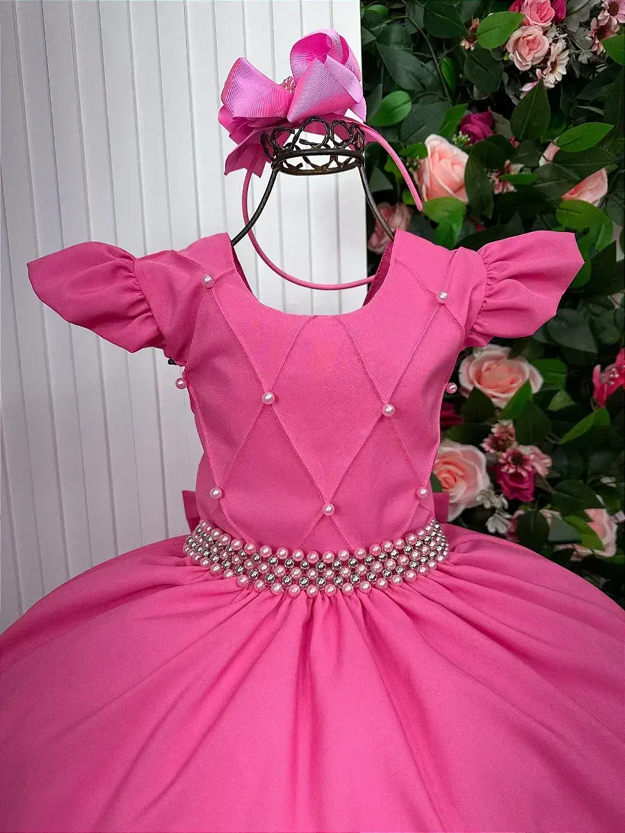 Vestido ariane longo rosa chiclete, foto 5