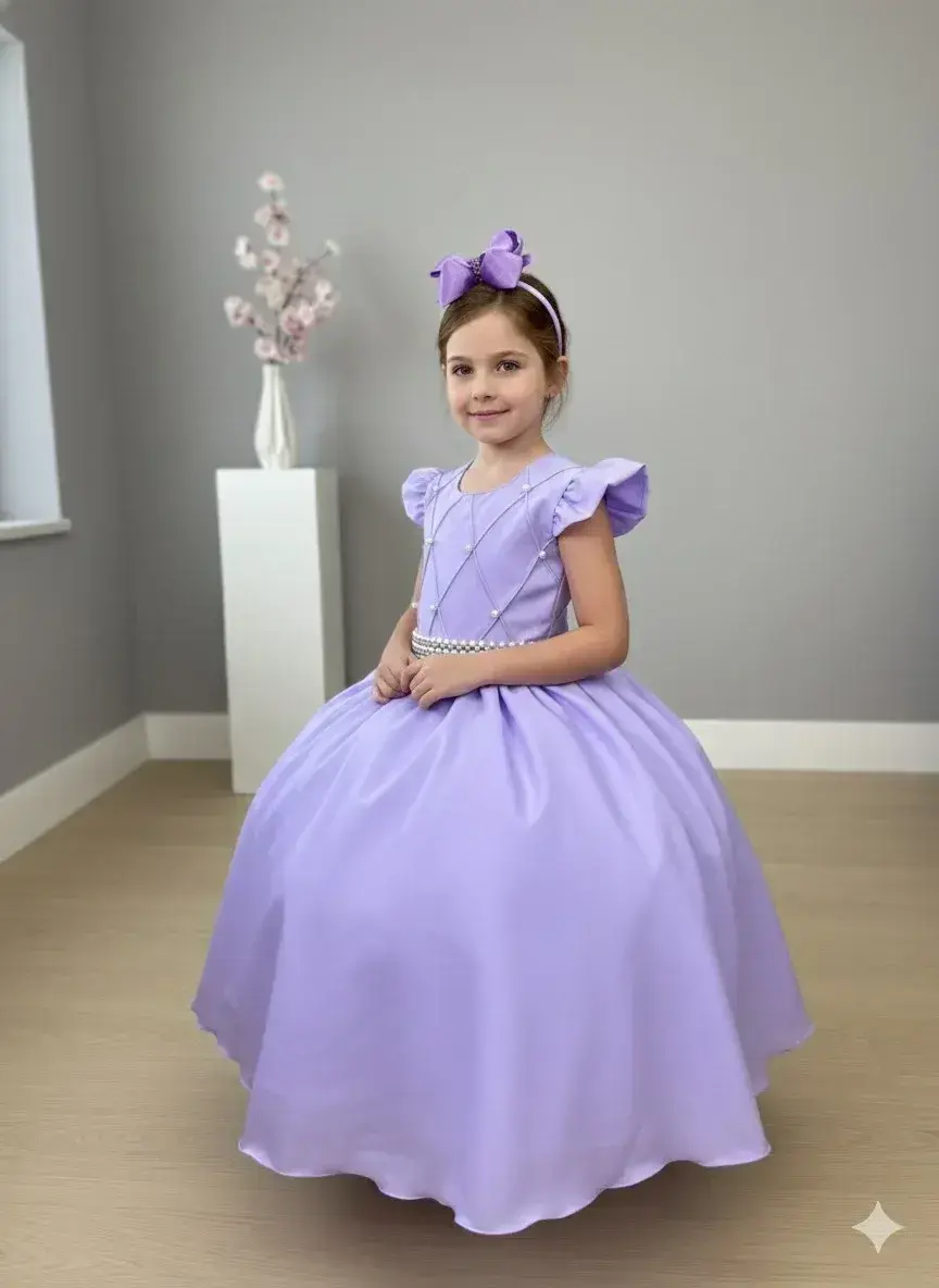 Vestido ariane longo lilás, foto 3