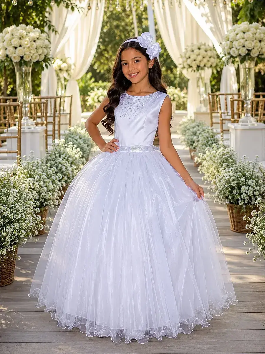 Vestido longo regata branco
