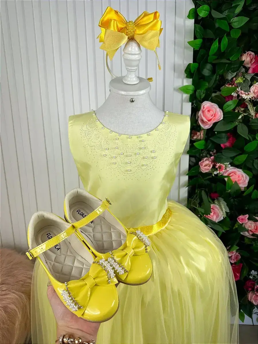 Vestido longo regata amarelo, foto 3