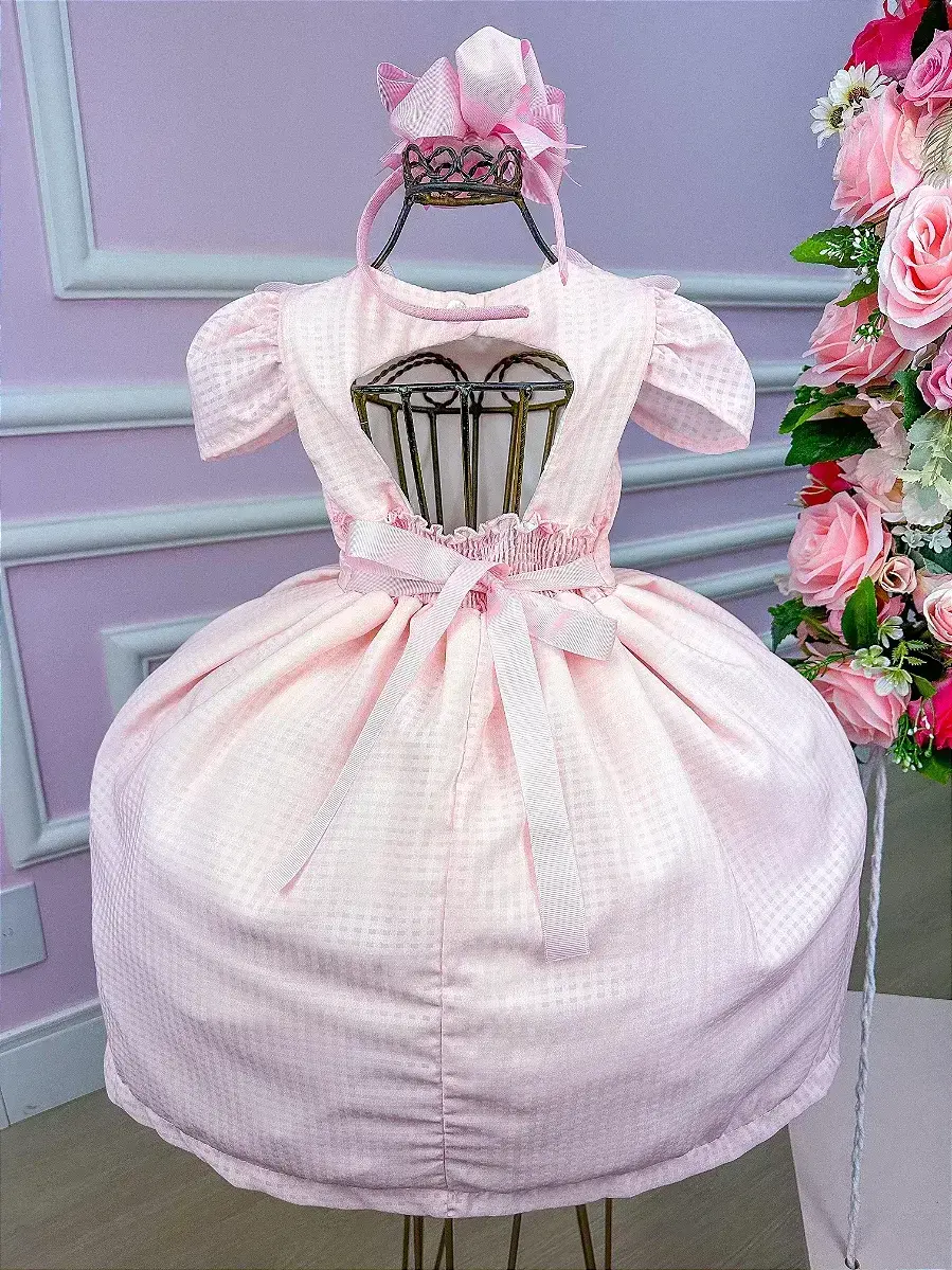 Vestido rosa lacinhos, foto 6