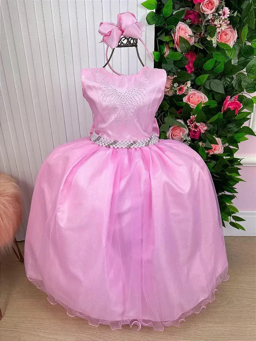 Vestido longo larissa rosa, foto 2