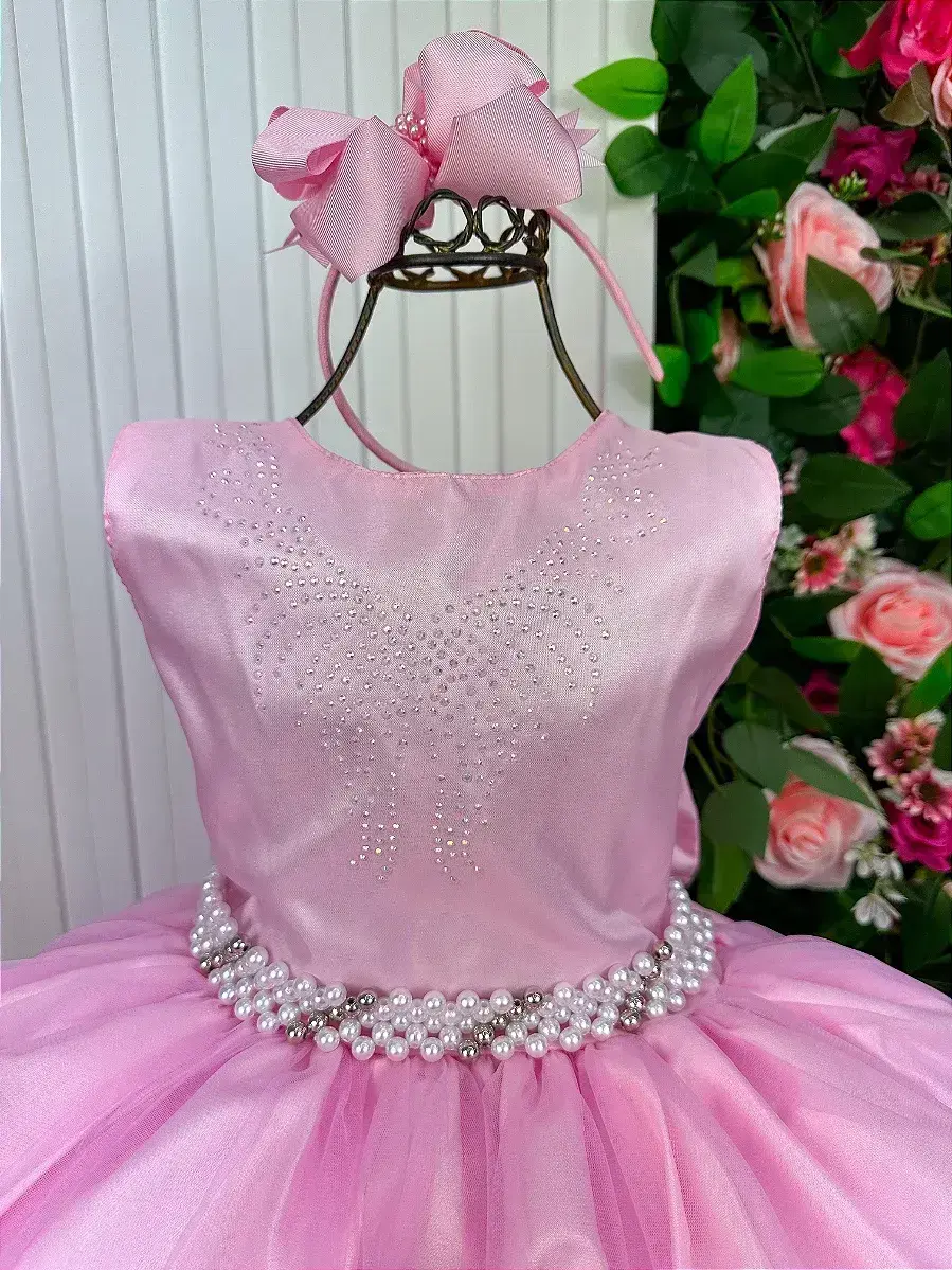 Vestido longo larissa rosa, foto 3