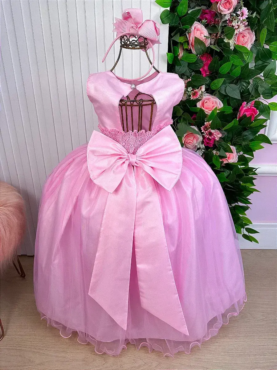 Vestido longo larissa rosa, foto 5