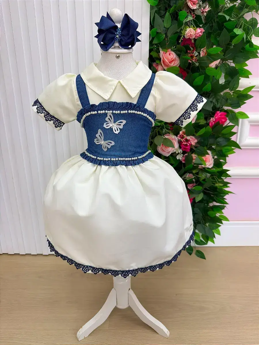 Vestido jhenni off colete jeans, foto 4