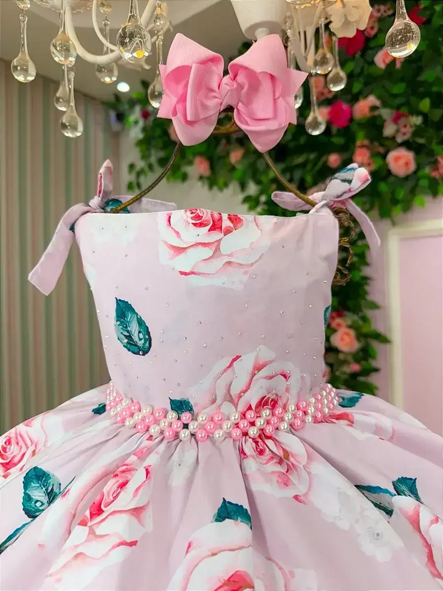 Vestido karine florido rosa, foto 2