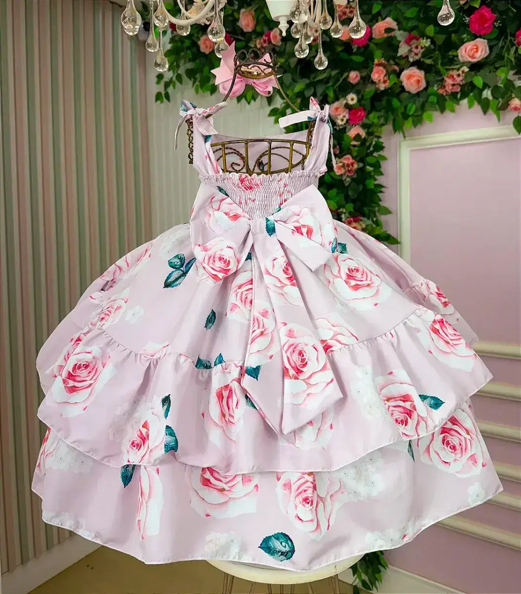 Vestido karine florido rosa, foto 5