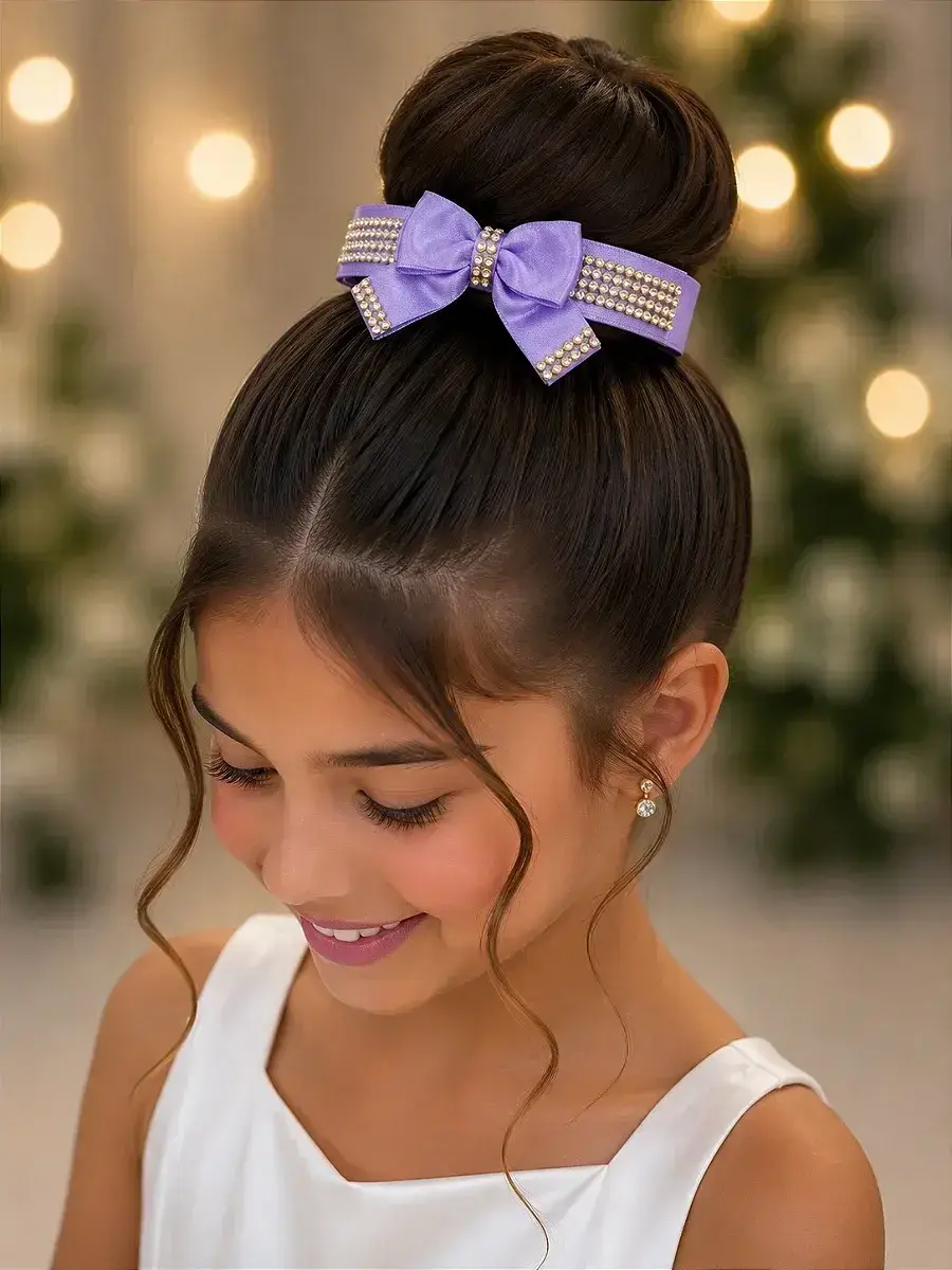 Porta coque lilas laço strass