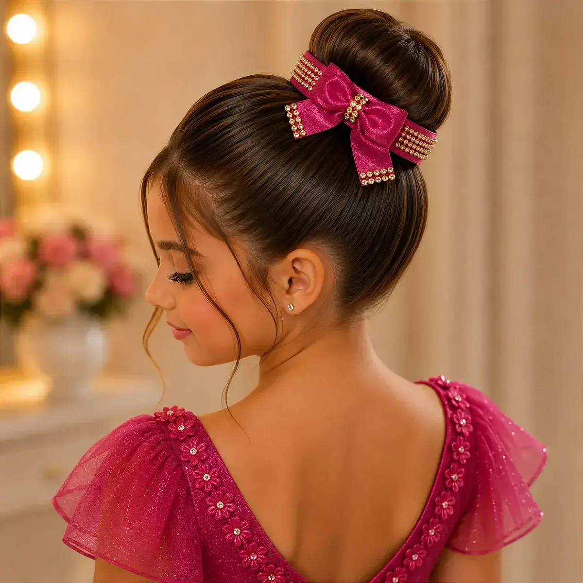 Porta coque pink laço strass