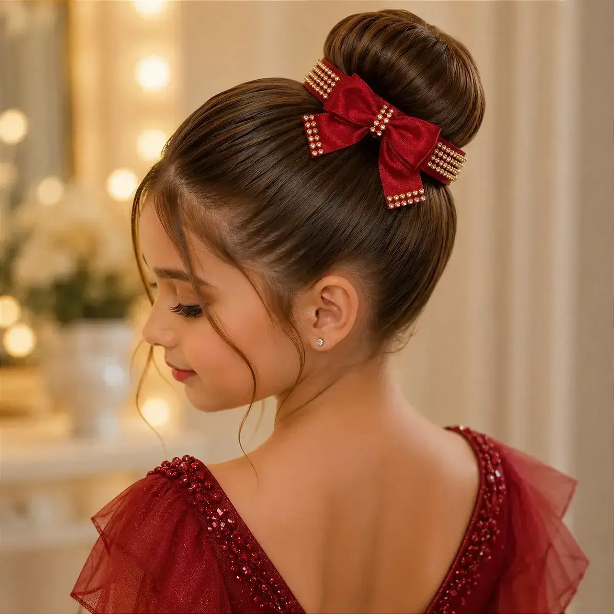 Porta coque vermelho laço strass