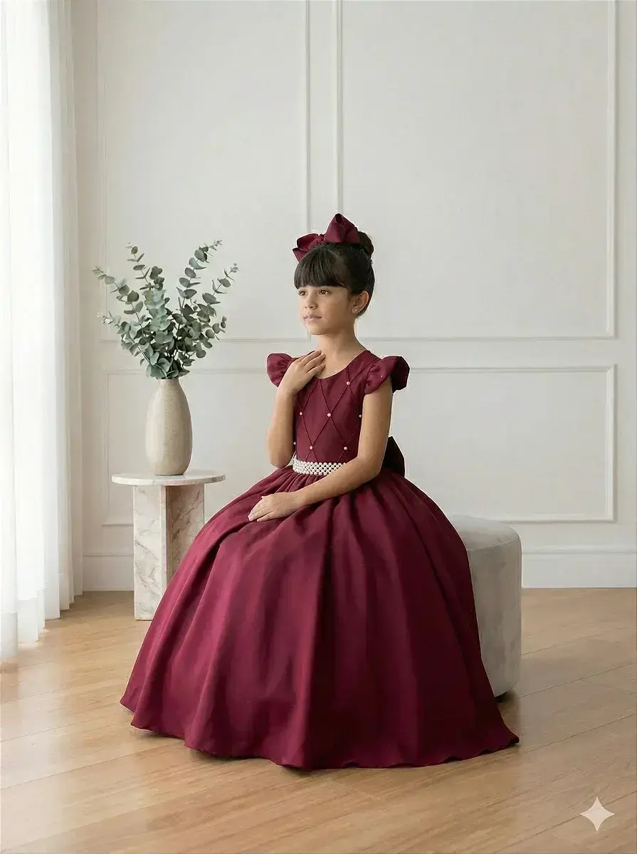 Vestido ariane longo marsala, foto 3