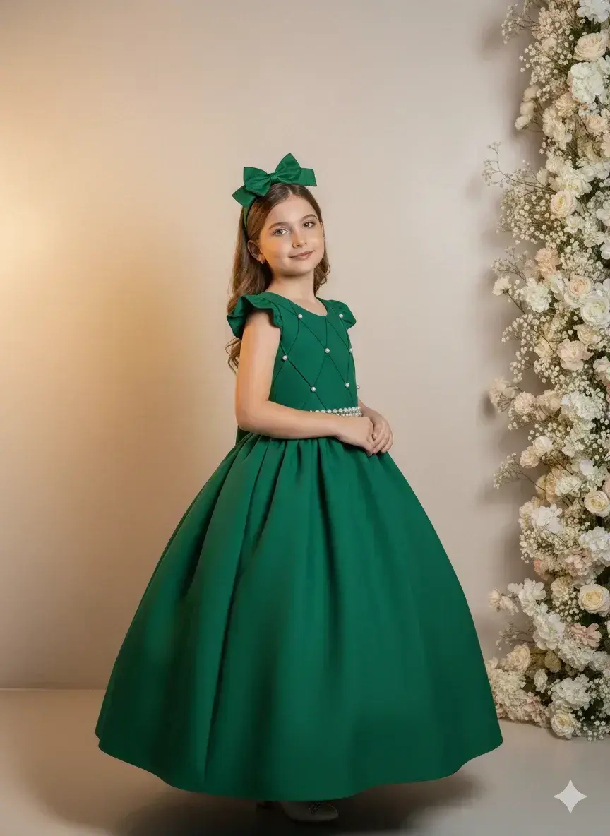 Vestido ariane longo verde bandeira, foto 2