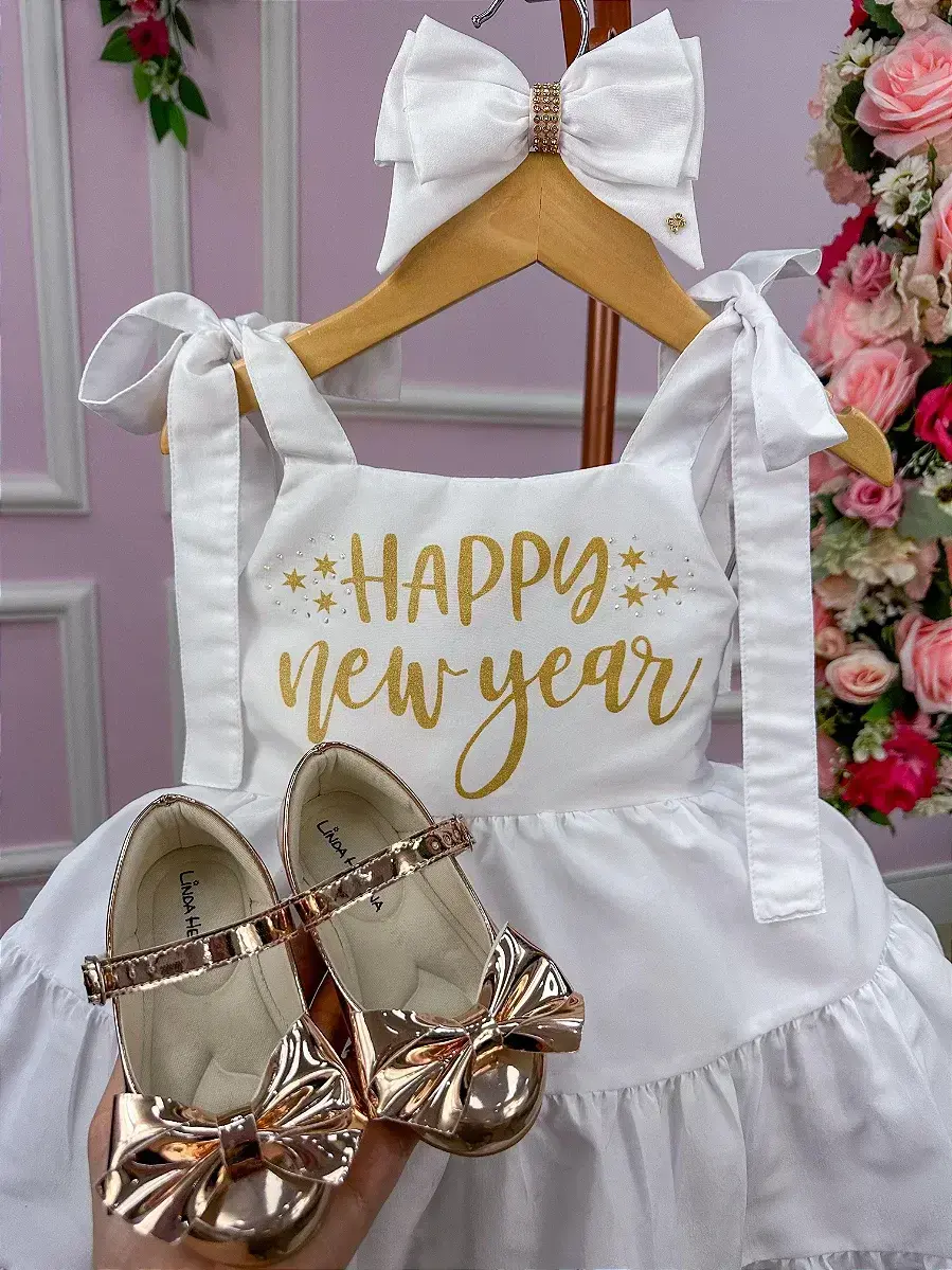 Vestido branco feliz ano, foto 2