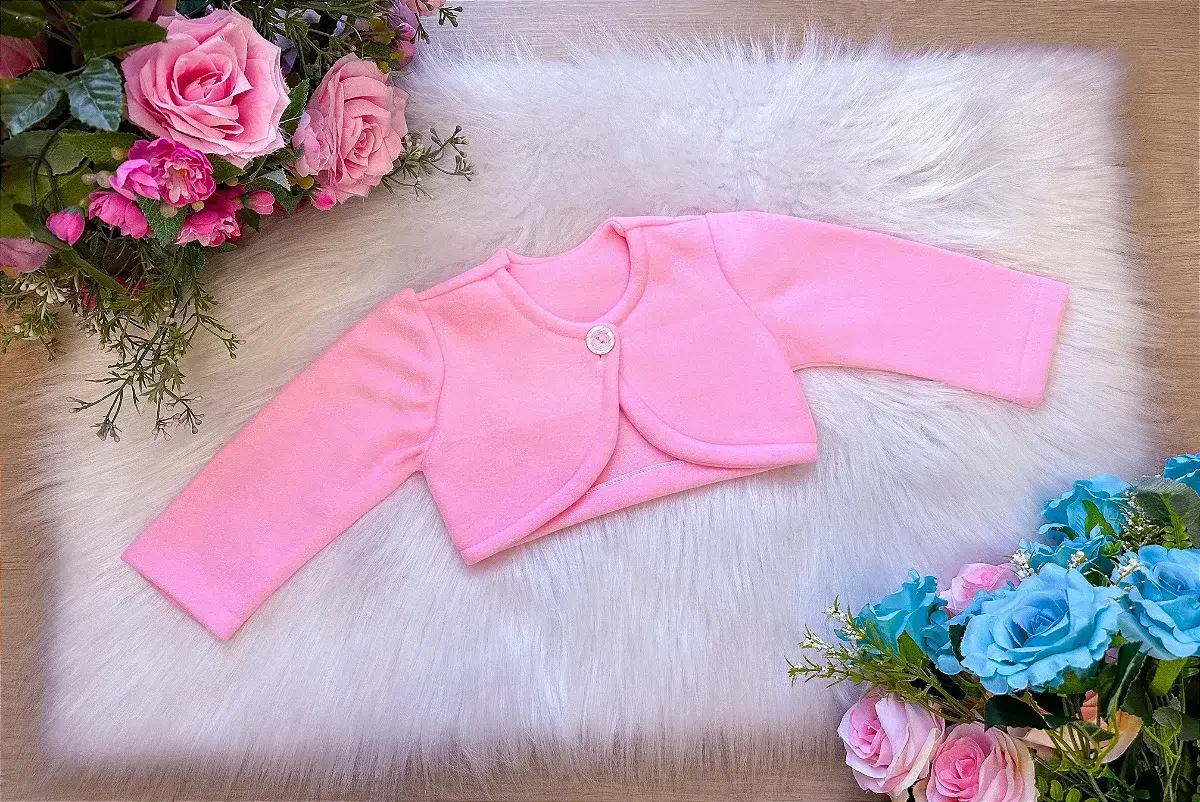 Casaco bolero soft sofia rosa