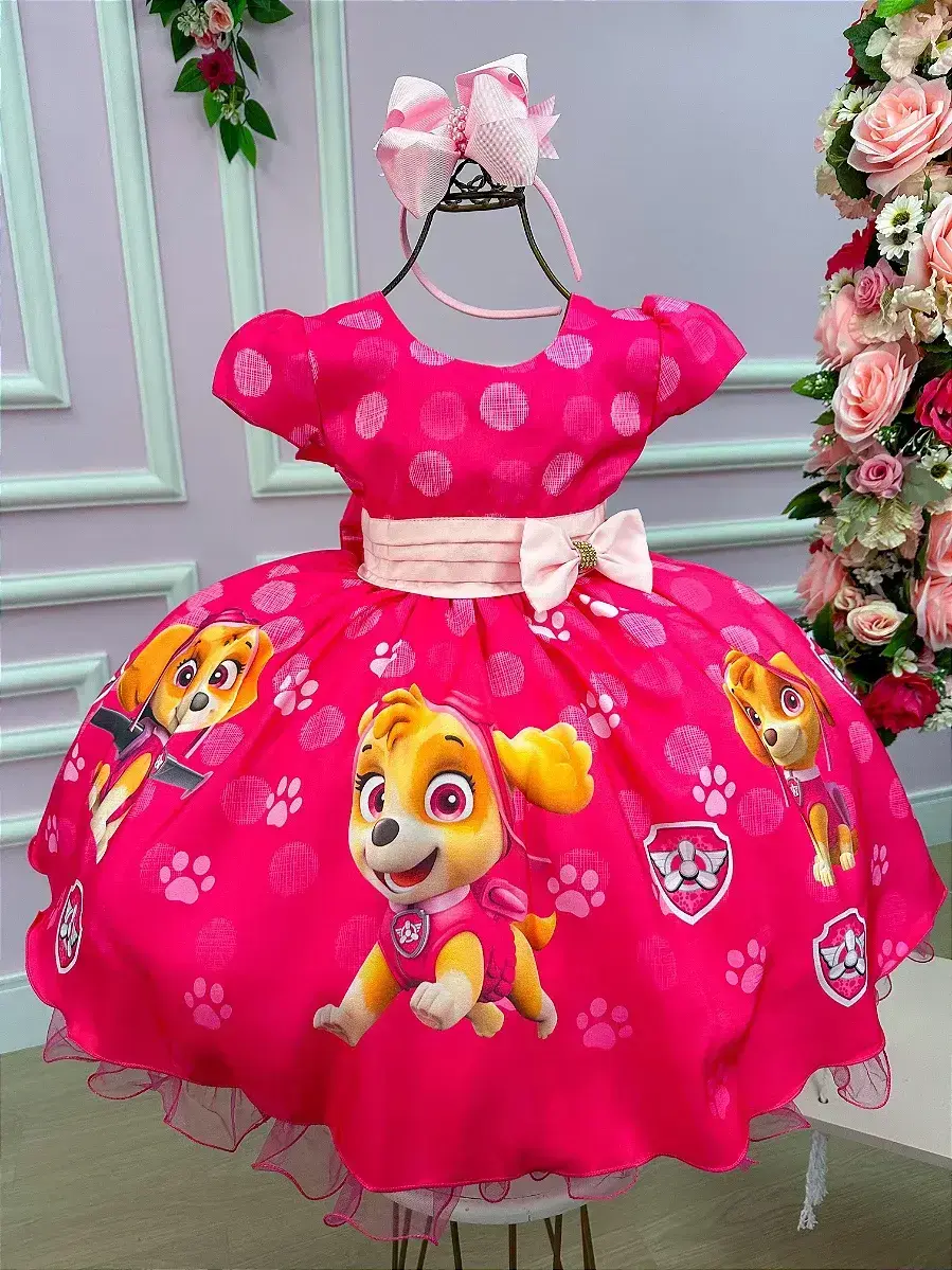 Vestido festa esquadrão canino