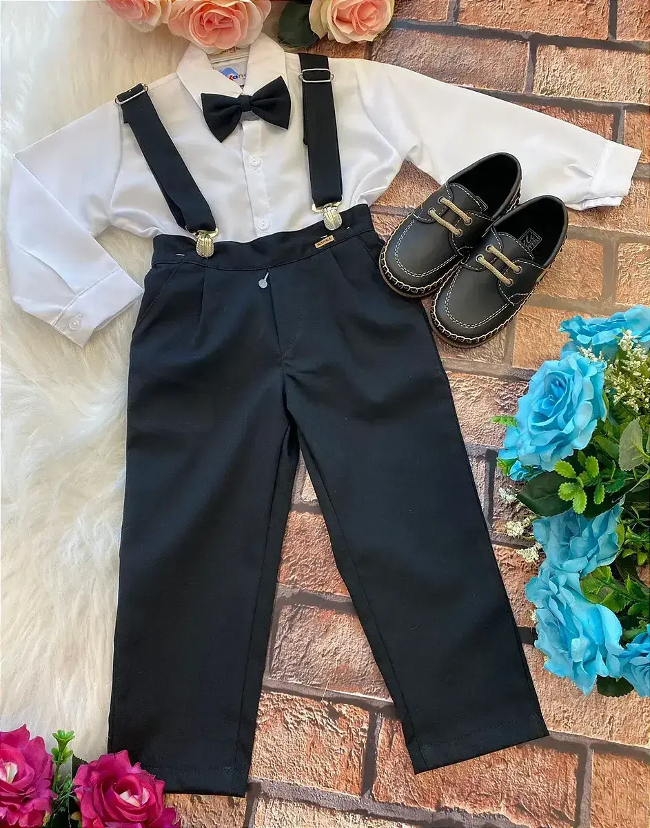 Conjunto social preto suspensorio