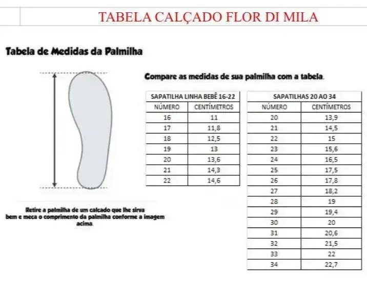 Guia de tamanhos