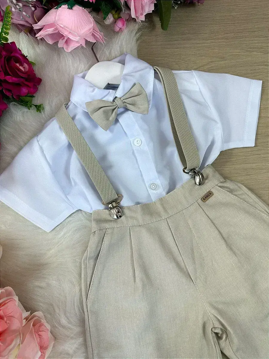 Conjunto social suspensorio marcos marrom shorts, foto 2